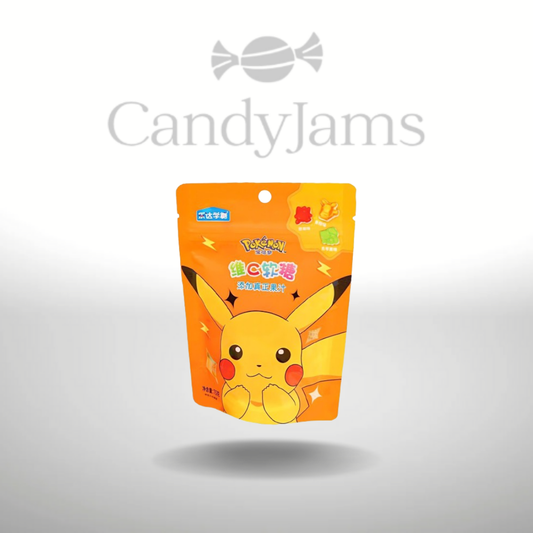 Pokemon Soft Sweets Orange, Strawberry &amp; Green Apple Asia 75g (doos van 24) Houdbaar tot: 11 december 2024