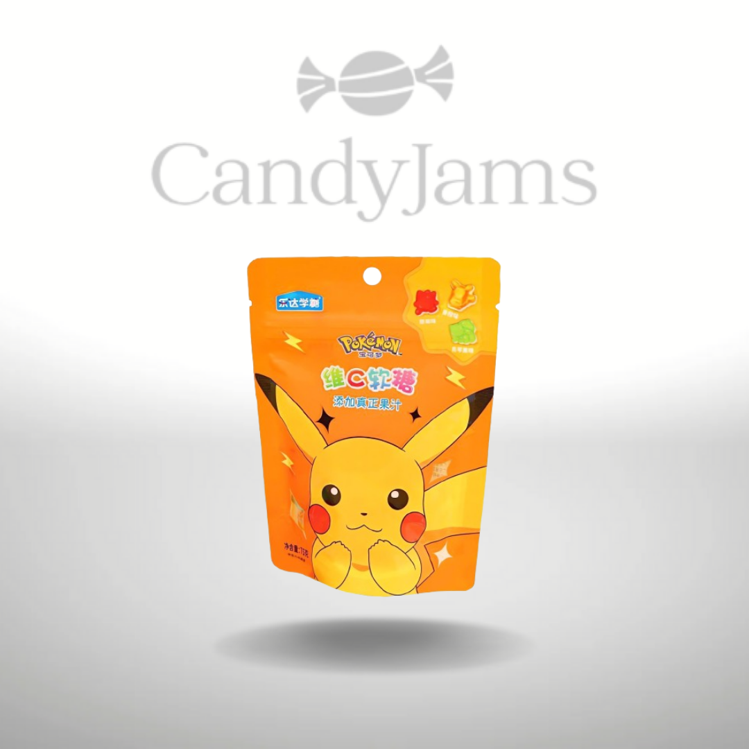 GRATIS GESCHENK | Pokemon Soft Sweets Orange, Strawberry &amp; Green Apple Asia 75g (doos van 8) Houdbaar tot: 11 december 2024