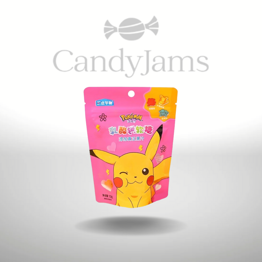 Pokemon Soft Sweets Peach, Strawberry &amp; Blueberry Asia 75g (doos van 24) Houdbaar tot: 11 december 2024