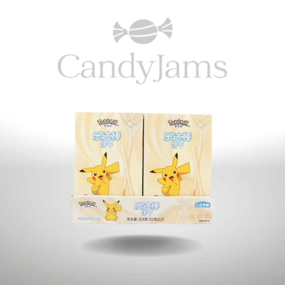 Pokémon White Chocolate Stick Asia 52g (doos van 24 stuks) Houdbaar tot: 5 maart 2025