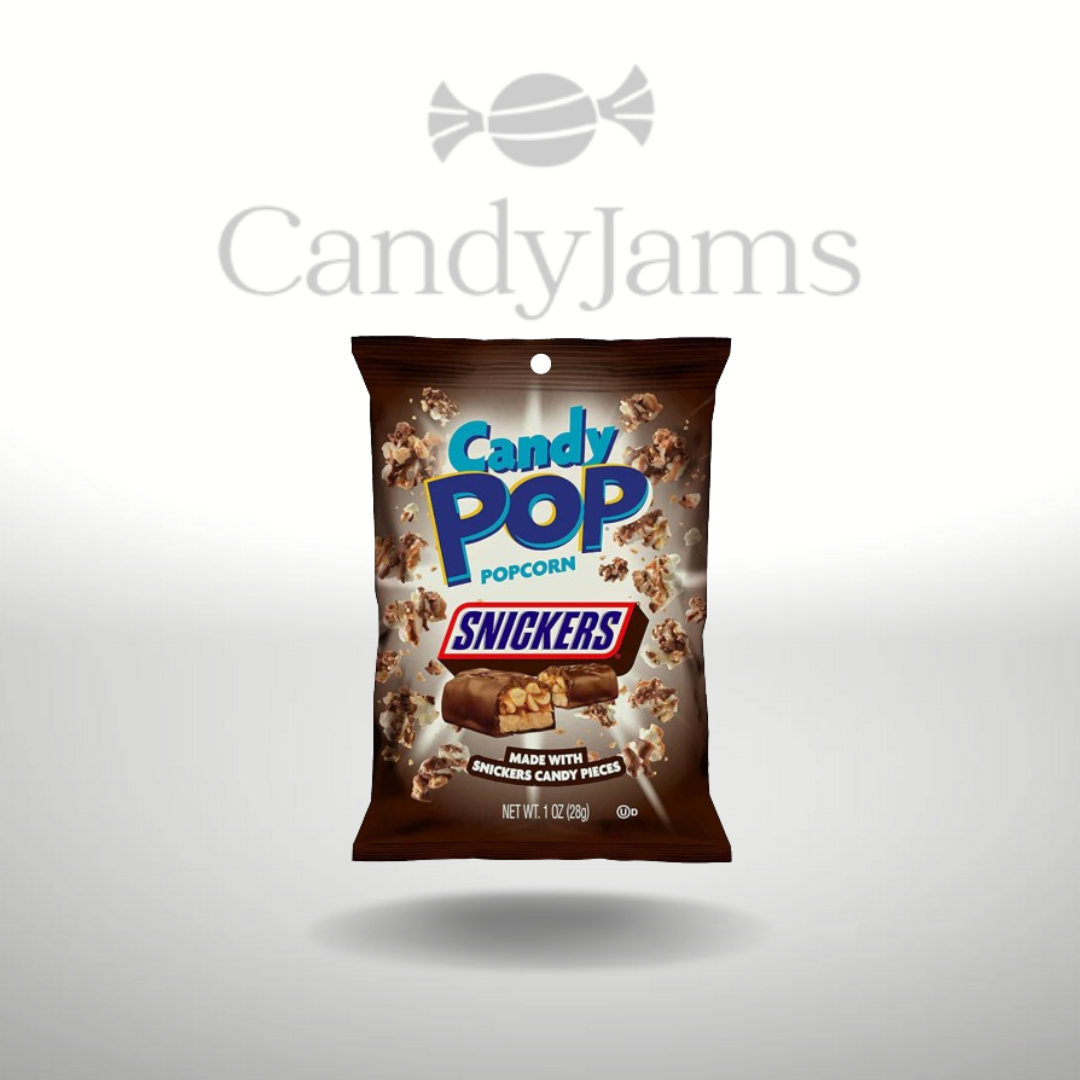 Candy Pop Snickers Popcorn 28g (doos van 64 stuks) Houdbaar tot: 25 maart 2025