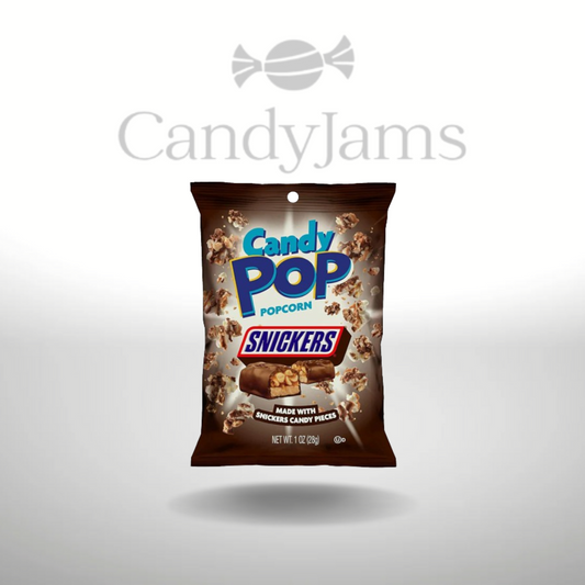 Candy Pop Snickers Popcorn 28g  (Karton mit 64 Stück) MHD: 25.03.2025