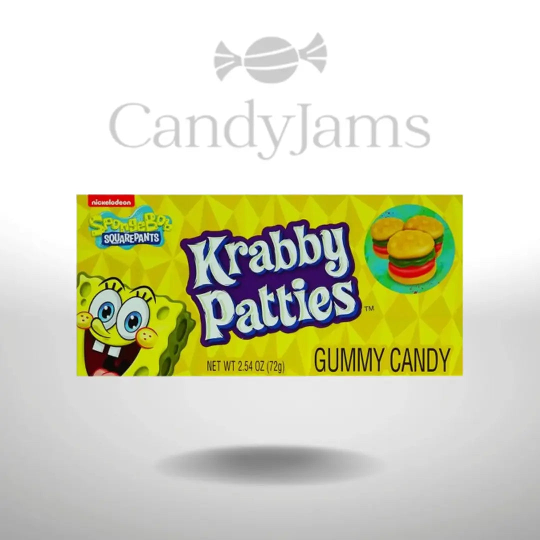Gummy Krabby Patties Theatre Box 72g (Karton mit 12 Stück) MHD:01.09.2025 Candy Jams