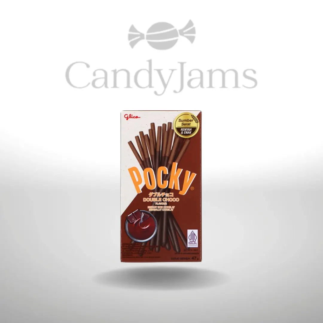 Glico | Pocky Biscuit Stick Double Chocolate Flavor | 47g (Karton mit 12 Stück) MHD: Candy Jams