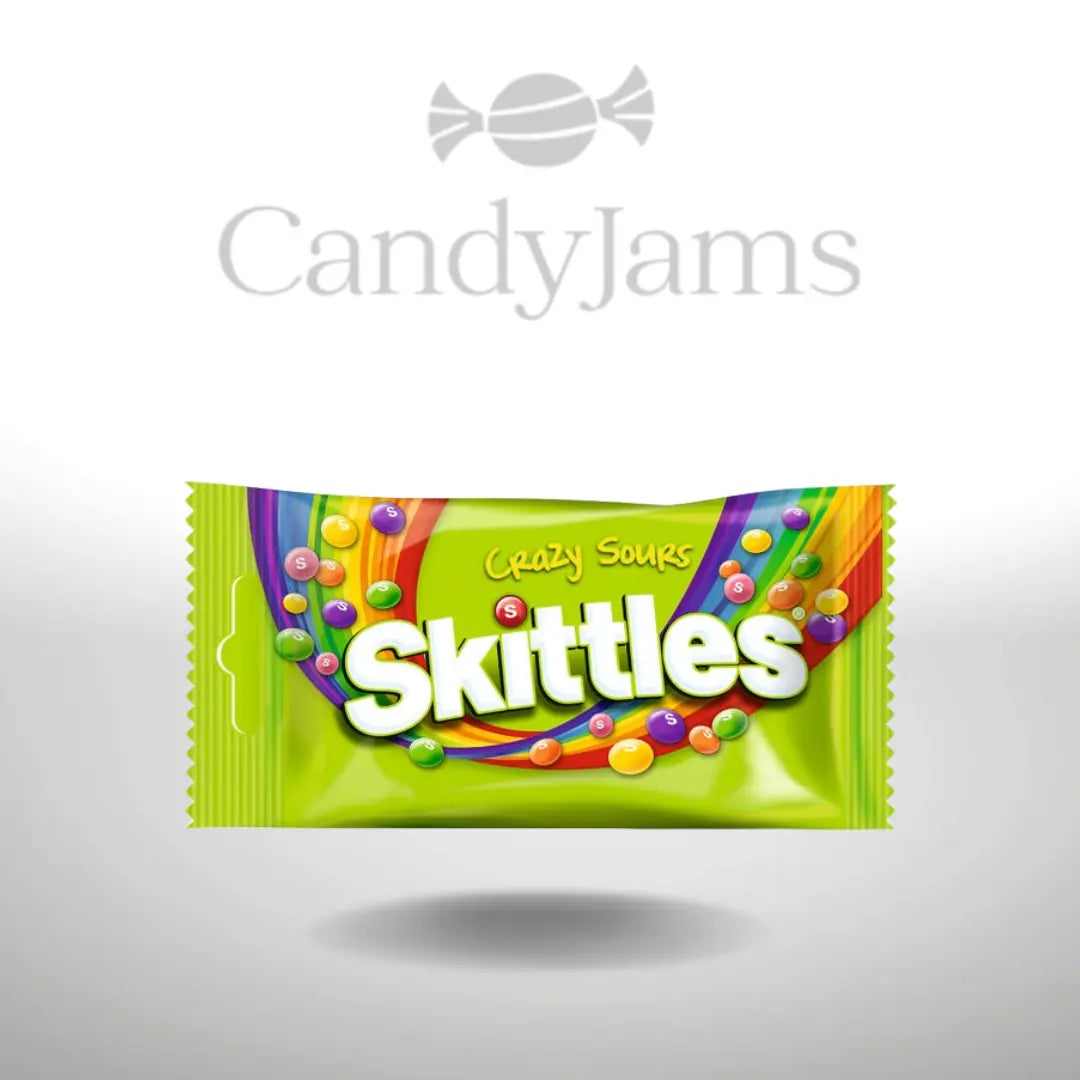 Skittles Crazy Sour (Grün) 38g (Karton mit 14 Stück) MHD: 20.02.2026 Candy Jams