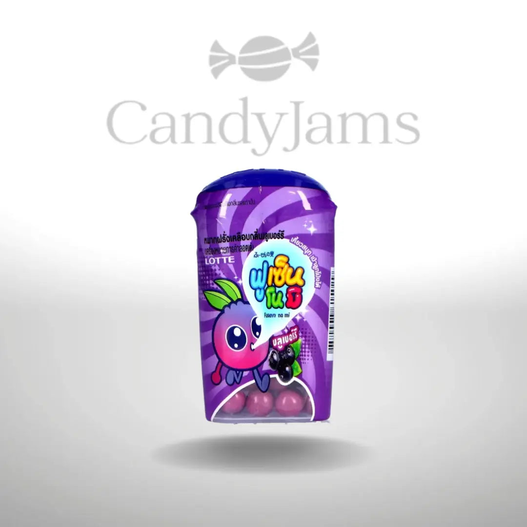 LOTTE - Fusen No Mi Blueberry Gum 15g (Karton mit  Stück) MHD: 08.08.2025 Candy Jams