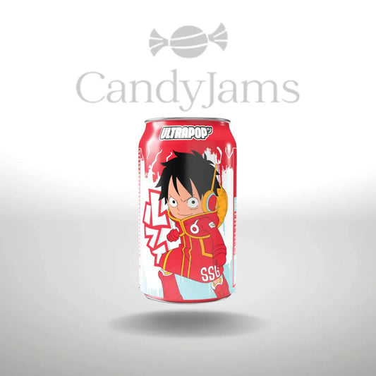 Ultra Pop Luffy Strawberry 0,33l (Karton mit 24 Stück) MHD: 28.03.2027 Candy Jams